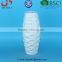 BSCI Audit Factory Wave patterned glazed white Ceramic Vase, High Ceramic Decorative Vase