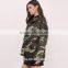 100% Polyester ladies fashion style Low Price camo women jacket