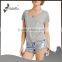 Plain white t-shirts v neck t shirts with pocket tee