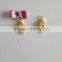 Bulk metal custom charm with long tassel,nice crystal decorative pendant