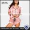 Pink Satin Piped Short Pyjama Set Roll Cuff Sleeve With Private Label Short Sleeve Buttons Sleepwear