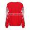 2017 Wholesale woman embroidery xxxxl hoodies fashion woman clothing custom sweatshirt