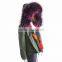 Myfur Popular Ladies Parka with Real Fox Fur Lining and Dyed Raccoon Fur Trimed Hood