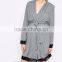 Regular Fit Long Sleeve Jersey Sleeping Robe for Women,maternity Lace Trims Robe 2016