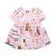 2016 kids cartoon pattern girl sumer dress