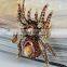 Fashion New Arrival Punk Style Rhinestone Spider Alloy Finger Ring
