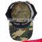 High quantity woodland camouflage military flat top cap with side transfer printing tiercel logo