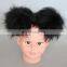 Double pompom hairband lovely fur fashion real raccoon fur pompom accessory