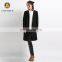 Top Quality Latest Design Black Long Wool Winter Coat