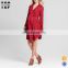 Oem maternity clothing dress front button plaid dress midi shirt dress womens maternity shirts