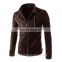 New Design High Quality Fashion Slim Fit Designed Faux Leather Army Biker Jacket Men