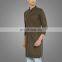 Dark Brown Islamic Men Clothing in Dubai jubba designs for men long sleeves long shirts