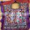 Handmade Banjara Fabric mirror work patches-Indian Banjara Mirror work Beaded Neck Yock patches