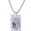 Wholesale cheap custom shape silver metal dog tag