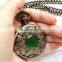 Western Classical Mechanical Gemstone Pocket Necklace Watch