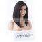 Wig natural hair short brazilian hair full lace wig