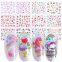 Lovely manicure supplies decals unicorn star moon cherry flamingos rainbow design is decorated nails DIY nail art skills children birthday gift