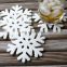 5mm thickness White Snowflake shape wool felt Christmas Coasters for Winter Holiday Decor