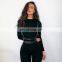 Custom logo New arrival women long sleeve fully length zip up solid color bodysuit