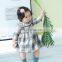 2019 lotus leaf collar little girl plaid princess dress kids clothing baby girls piece dresses