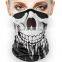 HQP-SY10 HongQiang Skeleton Skull Bandana Halloween Neck Half Face Silk Scarves Multifunctional Mask Shield Riding Hair Scarf