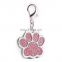 Wholesale anti-rust and corrosion resistance footprint shape pet identity glitter dog tags pet tags sublimation
