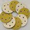 100pcs/box High quality hand grinding plate Special flocking sandpaper for automobile rust removal, high quality 8-hole yellow sandpaper
