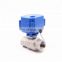 DN15 DN20 CWX-15N 2 way 5v 3.6v 12v 24v 110v 220v  brass ss304 mini electric motorized water ball valve for water irrigation