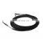 6.3MM 20FT Angle to Straight Black Flexible PVC Electric Instrument Guitar Pedal Cable