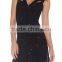 2015 High Quality HL Women's Sleeveless Rayon Studded White Bandage Dress Sey Tassel Celebrity Evening Party Prom Bodycon Dress
