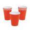 Solid red color 8oz Customized printed disposable paper cups