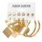 New creative 6 pairs of earrings, personalized large circle simple set earrings, fashionable exaggerated earring