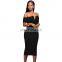 2021 Sexy Women Elegant, Pencil Off Shoulder Party Bodycon Midi Pencil Women Dress/