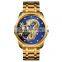 Skmei 9193 Dragon Gold Watch Stainless Steel Waterproof Quartz Watch Price Watches Men Wrist