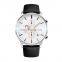 New Design SKMEI 9103 Luxury Stainless Steel Back Genuine Leather Quartz Watch for Men