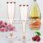 Hot Selling 6.5 Oz  Bachelorette Party Champagne Rose Gold  Rim Disposable Custom Plastic Champagne Flutes