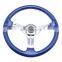 ABS chrome classic steering wheel , pink racing steering wheel, silver colored steering wheel