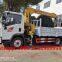 Customized SINO TRUK HOWO 4*2 4T 116hp diesel cargo truck with crane for sale,