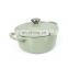 Enamel cast iron casserole with lid round deep pot and pan