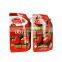 Custom sos tomato printed Food Grade Liquid Plastic Aluminum Foil Pouch Ketchup Spout Bag Tomato Sauce Packaging retort pouch