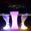 high chair and high table outdoor furniture /Remote control outdoor party event modern industrial plastic light up led bar stool