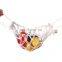 Top Selling Storage Kitchen Basket Hanging Under Cabinet Wood Fruit Hammock Macrame