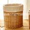 Small Round Woven Rattan basket with fabric Liner Storage Basket Kid Toy Basket Handwoven Wholesale