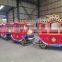 Shopping mall electric train ride battery power crown trackless train for sale