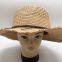 Summer Lafite Woven Round Top Raglan Shade Straw Hat Beach Vacation Fashion Casual Hat