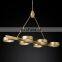 MONTESQUIEU Modern decoration industry metal line glass circular chandelier living room hotel home decoration lighting fixtures
