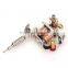 GS100 Fashion Mini Tattoo Machine Pendant Toy with Chain Golden/Silver Zinc Alloy