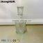 460ml Embossed Square Bottle For Brandy With Glass Stopper Wine Bottles