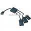 Black OTG Micro USB HUB for Smartphone and Table