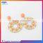 Multicolor fashion women's zircon and alloy drop earrings